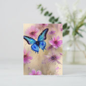 美しい花と蝶 ポストカード (スタンド正面)
