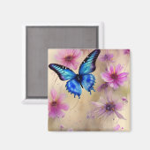 美しい花と蝶 マグネット (正面/裏面)