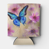 美しい花と蝶 缶クーラー (正面)