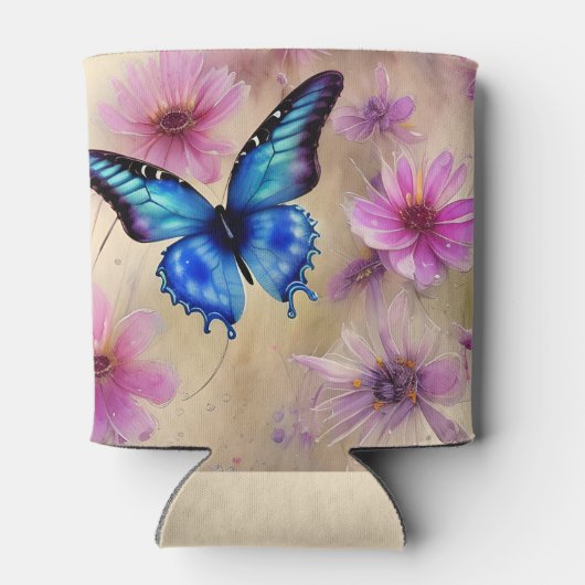 美しい花と蝶 缶クーラー (裏面)