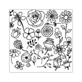 美しい花と違うデザイン ラバースタンプ (インプリント)