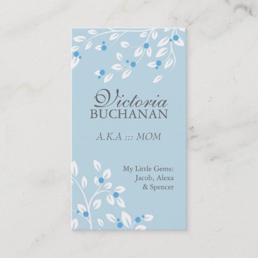 美しい花のお母さんカード コーリングカード (正面)