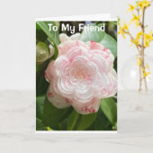 "美しい花のための美しい"友人" カード (黄色い花)