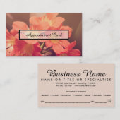 美しい花のアポイントメント 予約カード (正面/裏面)