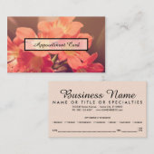 美しい花のアポイントメント 予約カード (正面/裏面)