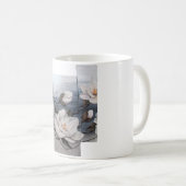 美しい花のアートコーヒーマグ コーヒーマグカップ (正面右)