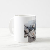 美しい花のアートコーヒーマグ コーヒーマグカップ (正面左)