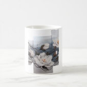 美しい花のアートコーヒーマグ コーヒーマグカップ (中央)
