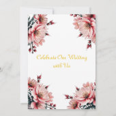 美しい花のウェディング招待状 招待状 (裏面)