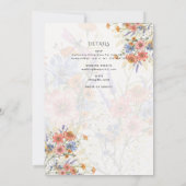 美しい花のカトリック結婚式 招待状 (裏面)