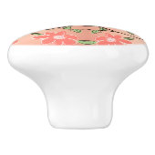 美しい花のキャビネットプル セラミックノブ (側面)