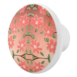 美しい花のキャビネットプル セラミックノブ