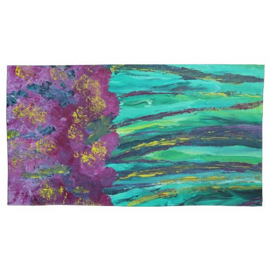 美しい花のキングサイズの枕ケース 枕カバー (正面)