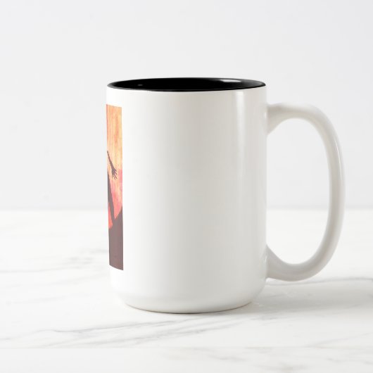 美しい花のコーヒー・マグ ツートーンマグカップ (右)