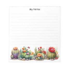 美しい花のサボテン ノートパッド