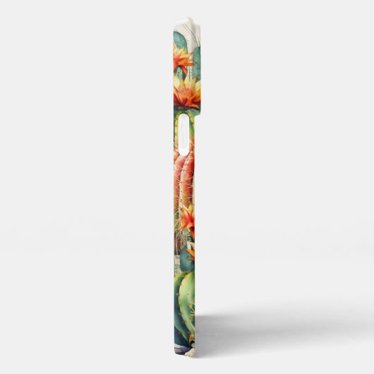 美しい花のサボテン iPhoneケース (右側面)