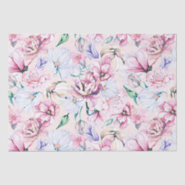 美しい花のシームレスなパターン 薄葉紙