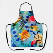 美しい花のシームレスパターン エプロン (正面)
