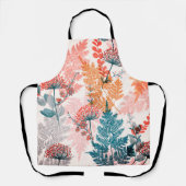 美しい花のシームレスパターン エプロン (正面)