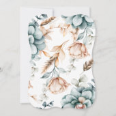 美しい花のシームレスパターン(ヴィンテージスタイル) 招待状 (正面)