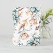 美しい花のシームレスパターン(ヴィンテージスタイル) 招待状 (スタンド正面)