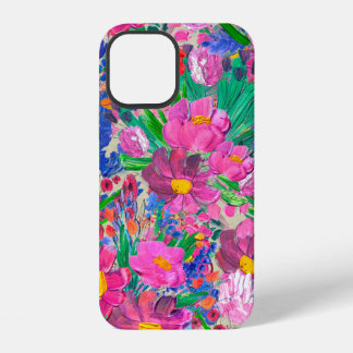 美しい花のシームレスパターン。水彩 iPhone 12ケース