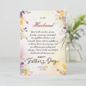 美しい花のデザインの父の日フォトカード（夫へのプレゼント） シーズンカード (スタンド正面)