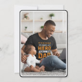 美しい花のデザインの父の日写真カード（夫へのプレゼント） シーズンカード (裏面)