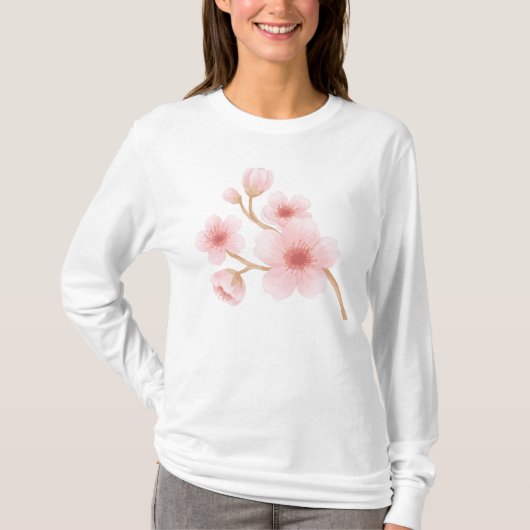 美しい花のデザインTシャツ Tシャツ (正面)