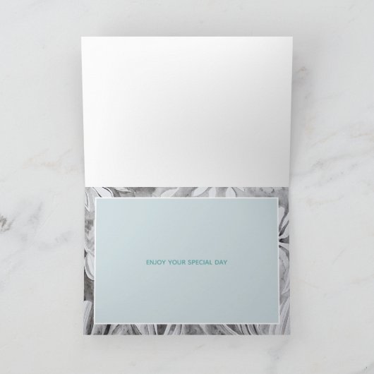 美しい花のハッピアニバーサリーカード サンキューカード (内部)