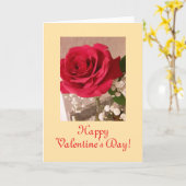 美しい花のバレンタインカード カード (黄色い花)