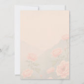 美しい花のバースデーカード ピンクの花 招待状 (裏面)