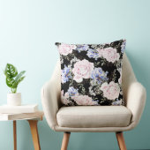 美しい花のパターンバラアイリスピンクブルー クッション (椅子)