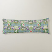 美しい花のパターンバラワイルドフラワーグリーン ボディピロー (裏面)