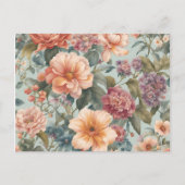 美しい花のビンテージの花 ポストカード (正面)