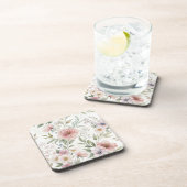 美しい花のピンクの模様 コースター (右側)