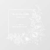 美しい花のフレームのビューティーサロン事業名 ウィンドウサイン (シート)