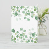 美しい花のフレームの葉 招待状 (スタンド正面)