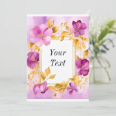 美しい花のフレーム 招待状 (スタンド正面)