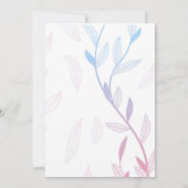 美しい花のフレーム 招待状 (裏面)