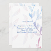 美しい花のフレーム 招待状 (正面/裏面)