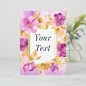 美しい花のフレーム 招待状 (スタンド正面)