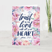 美しい花のフレーム | 聖書の詩のカード カード (正面)