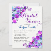 美しい花のブライダルシャワー招待状 招待状 (正面)
