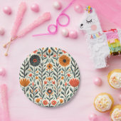 美しい花のプレート ペーパープレート (パーティー)