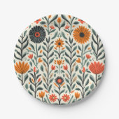 美しい花のプレート ペーパープレート (正面)