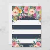 美しい花のベビーシャワーの招待状、ベビー 招待状 (裏面)