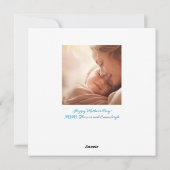 美しい花のペアのクジャク　ママ愛してる シーズンカード (裏面)