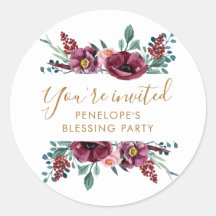 美しい花のマザーズブレッシング招待状