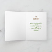 美しい花のモスク & 月のエイド・ムバラク グリーン シーズンカード (内部)